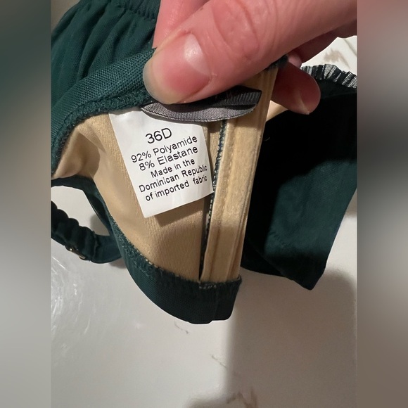 J. Crew Strapless Swimsuit Top 36D EUC Teal Tulle - Picture 5 of 5